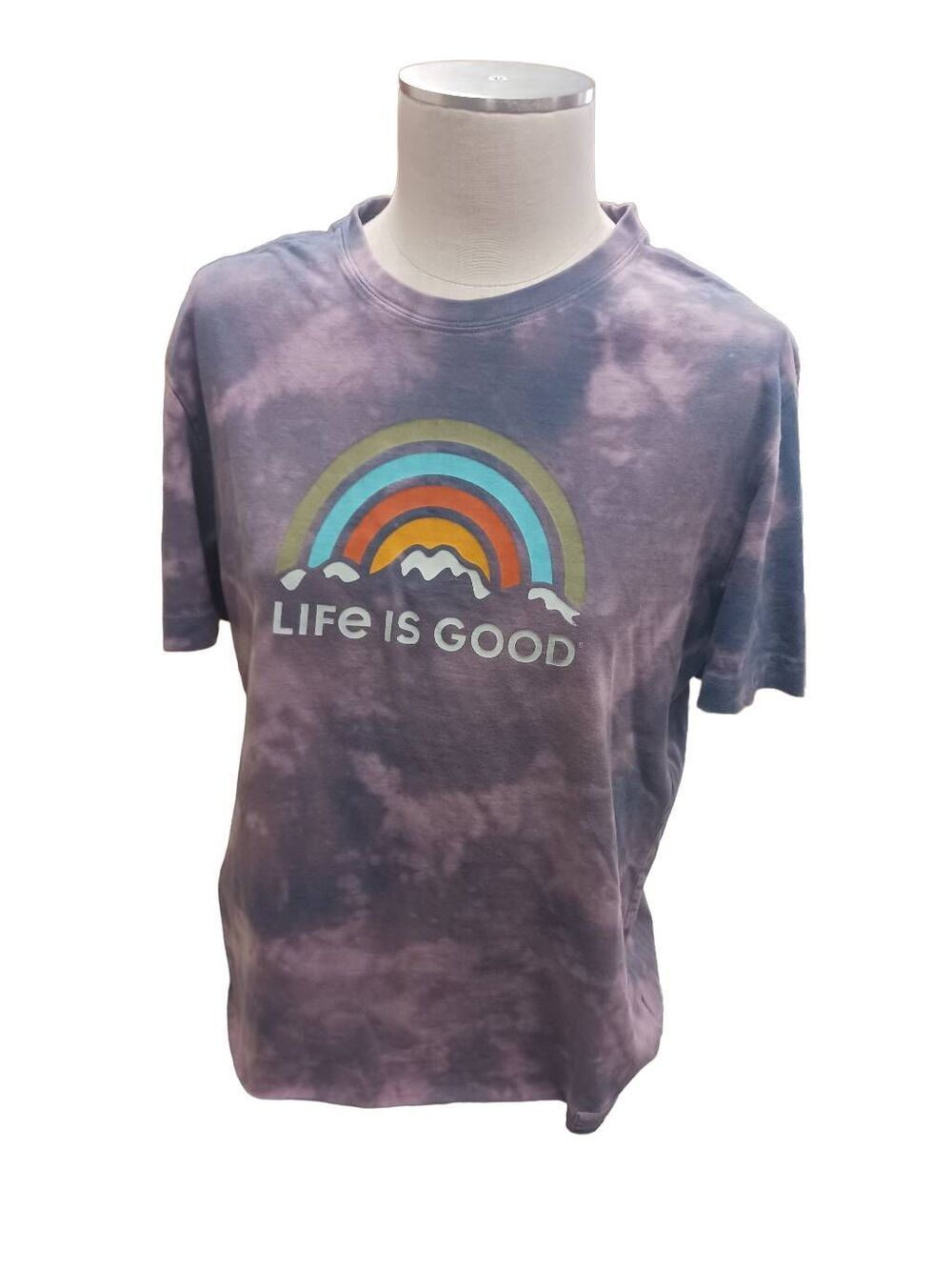 Life is good rainbow tee medium purple vibe
